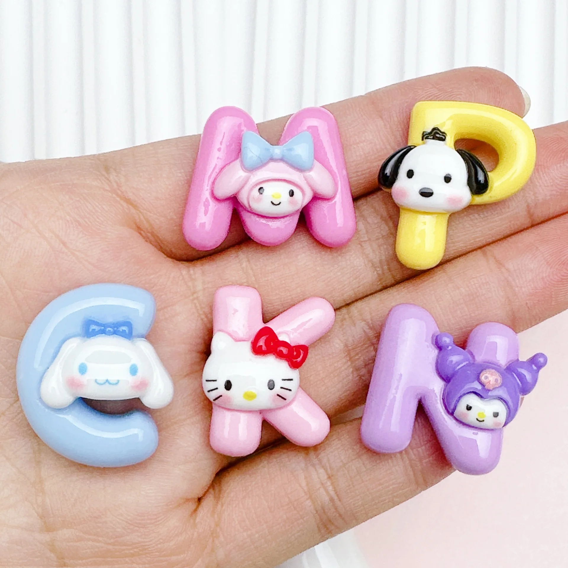 

100pcs Cartoon Letter Animal Flatback Resin Scrapbook Diy Jewelry Children Gift Hairpin Accessories