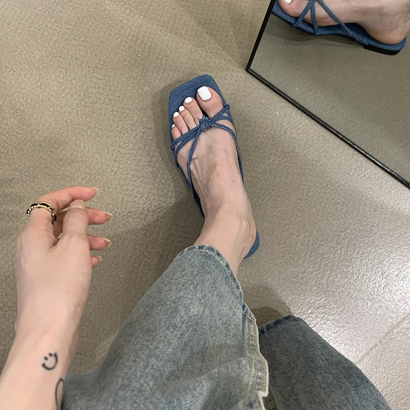 Summer Beach Flip Flop Women's Flats Slippers Comfort Slip On Slides Casual Dress Street Style Shoes image 3