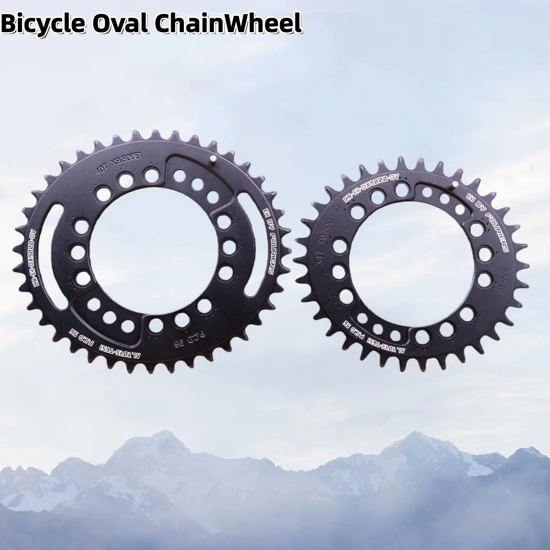 

FOURIERS Oval Bicycle Chain Wheel MTB 11Speed BCD 96MM Bike Chain Ring Crankset 34-44T