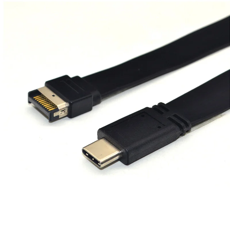 60cm/80cm USB 3.1 Front Panel Header Type-E To Usb-C Type C Female Connector Extension Wire Cable TYPE E to TYPE C Convert Cable