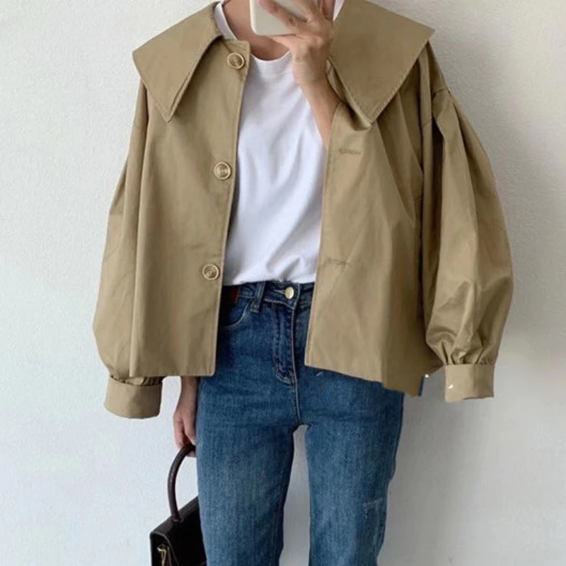 Jackets Women Classic Popular Chic Leisure Korean Fashion Loose Fit Solid Streetwear Simple Female Clothing Daily Ins Spring