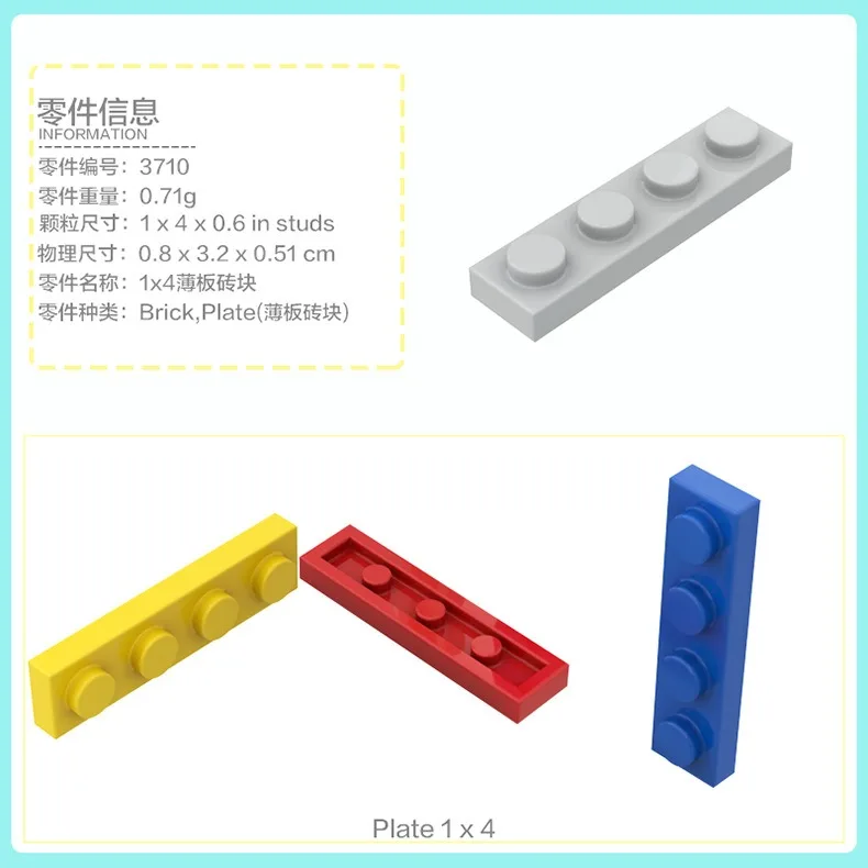 Piezas técnicas MOC de 50g, placa de ladrillos 2420 2445 3020 3021 3022 3023 3024 3027 3028 3029 3030 3031, Kits de modelos de coches, Juguetes