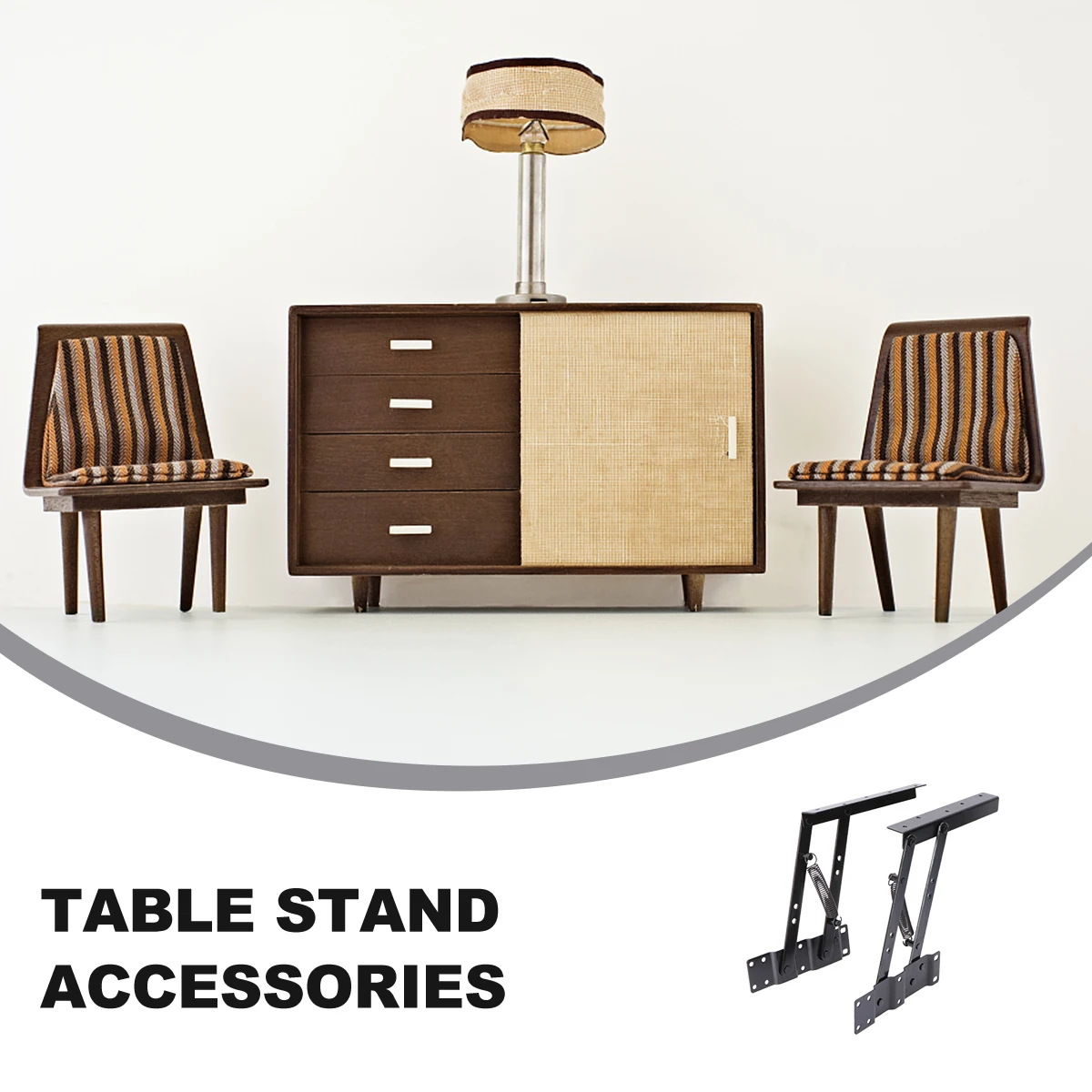 

Tea Table Bracket Iron Adjustable Stand Coffee Support Easy Assembly Save Space Foldable Lifting HardwareBracket