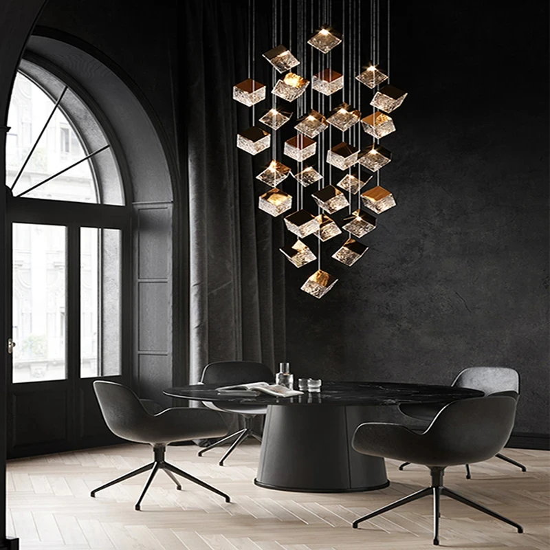 Nordic modern three-dimensional design villa chandelier, living room, hotel lobby, dining room, bar chandelier YX674TB