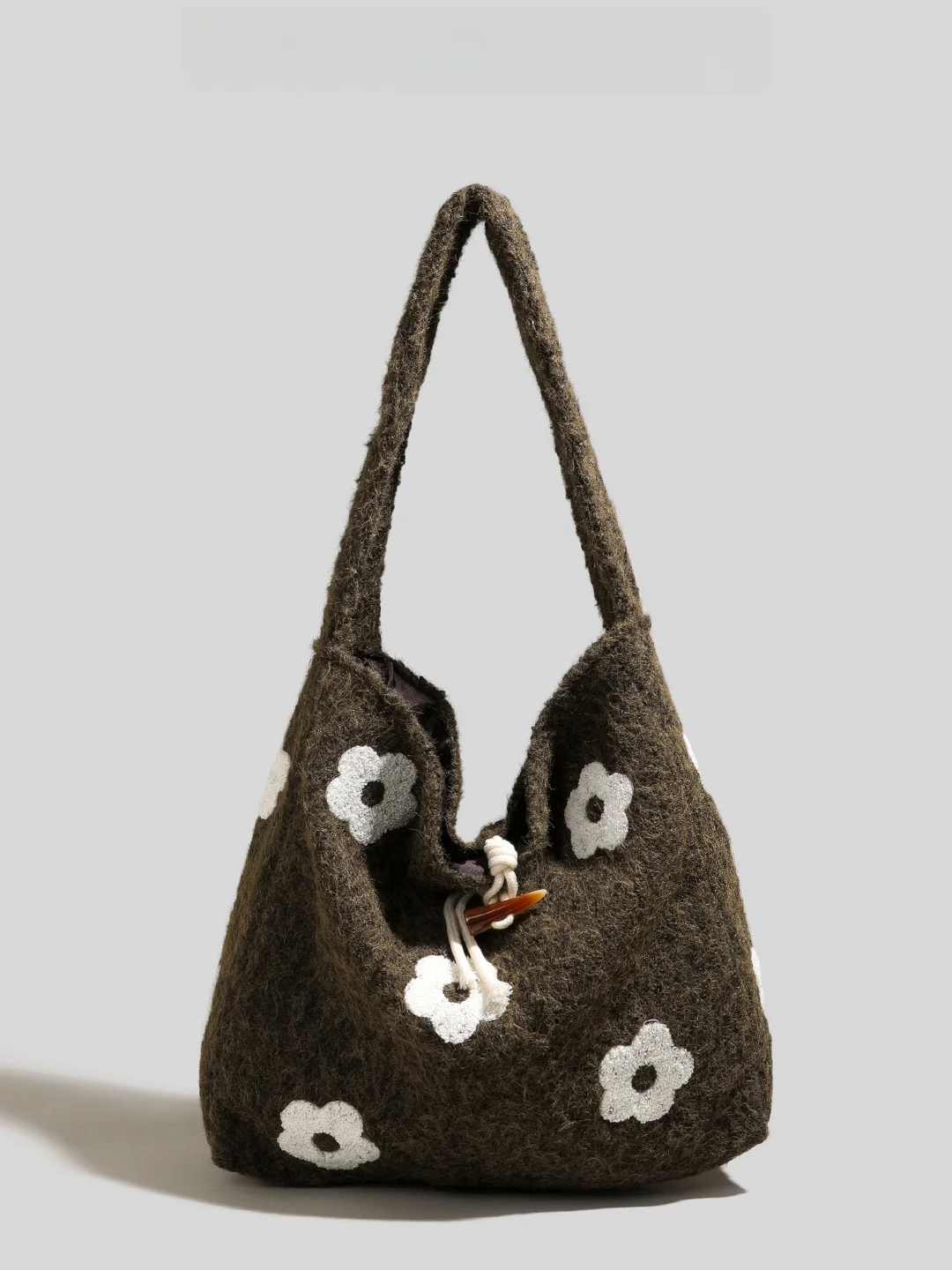 

GIRRYA Korean Sle Winter Casual Plu Women's oulder Bag Large Capaci Faion Sensation Woolen Fabric Handbag