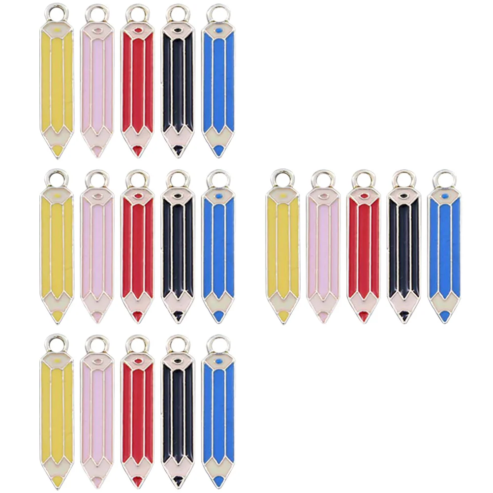 50 stuks decoratie gekleurd krijt hanger sieraden maken bedels voor ketting versieren DIY ambachtelijke potloodvormige ambachten student