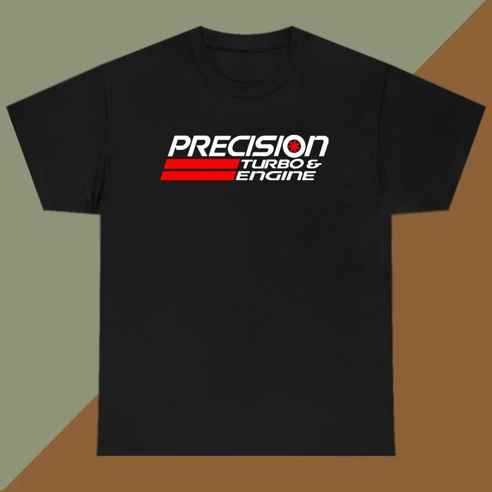 Men's T shirt Precision turbo Engine heavy cotton tee size 5XL Image 1 of 2 vintage Washed Stretched homme streetwear Unisex