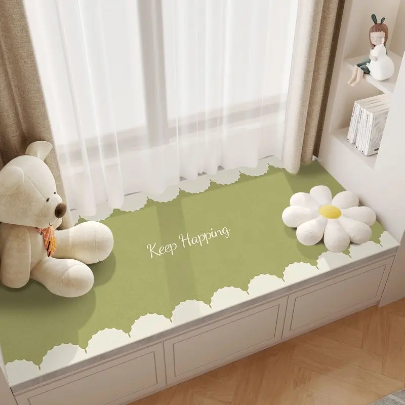 

Soft Bedroom Bay Window Mat Seasonal Universal Balcony Strip Mat Sunscreen Stain Resistant Tatami Bedside Blanket Rug Decor