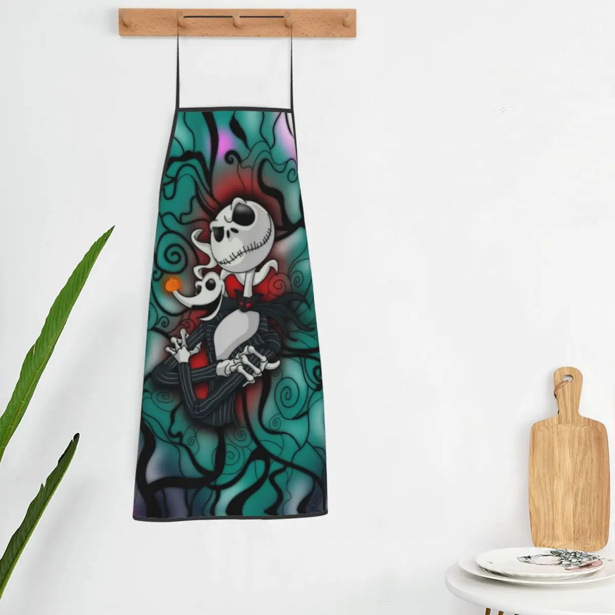 Custom Jack Skellington Halloween Film Apron Women Men Unisex Bib Cooking Kitchen Tablier Cuisine Chef Gardening