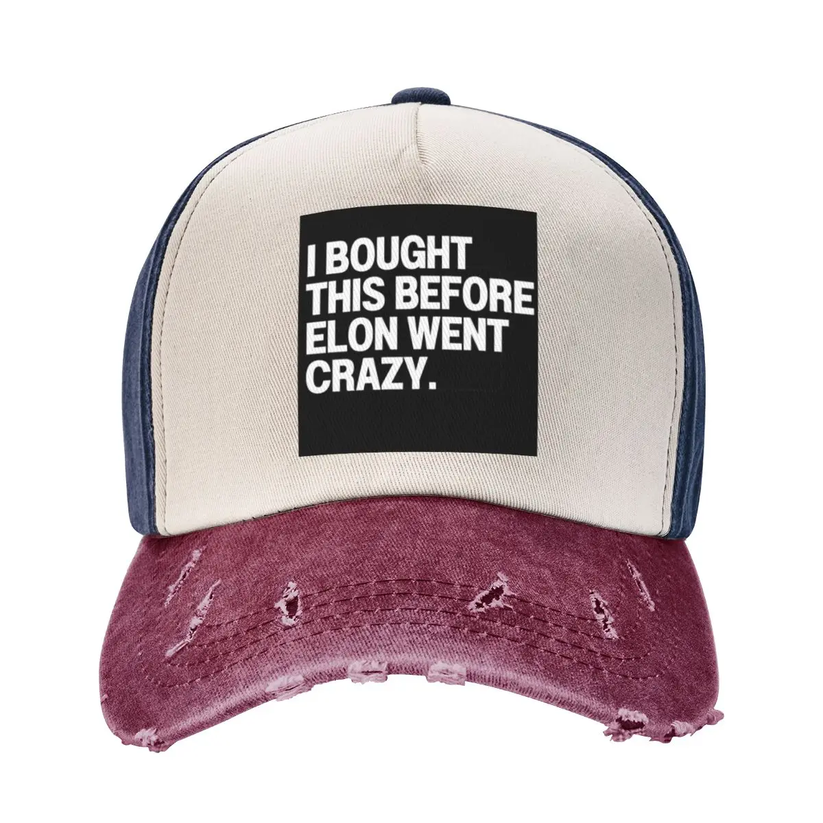 I Bought This Before Elon Went Crazy! - Bumper Classic fashion A Washed Baseball Cap Hat