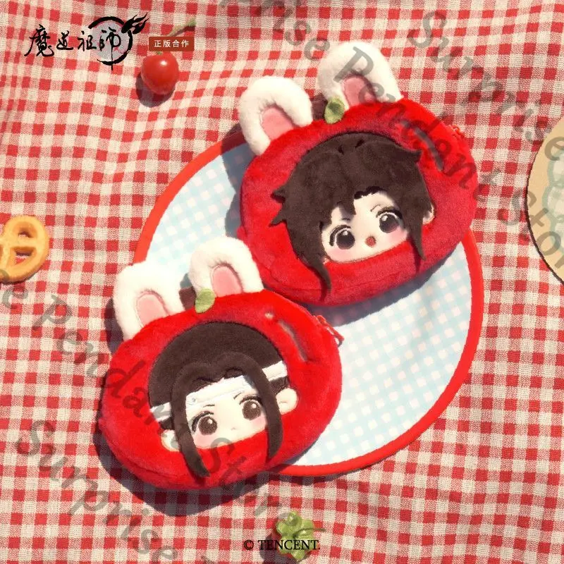 محفظة Grandmaster of Demonic Cultivation Anime Eating Fruit Series منفوشة للعملات المعدنية WeiWuXian 	 LanWangJi هدية لطيفة