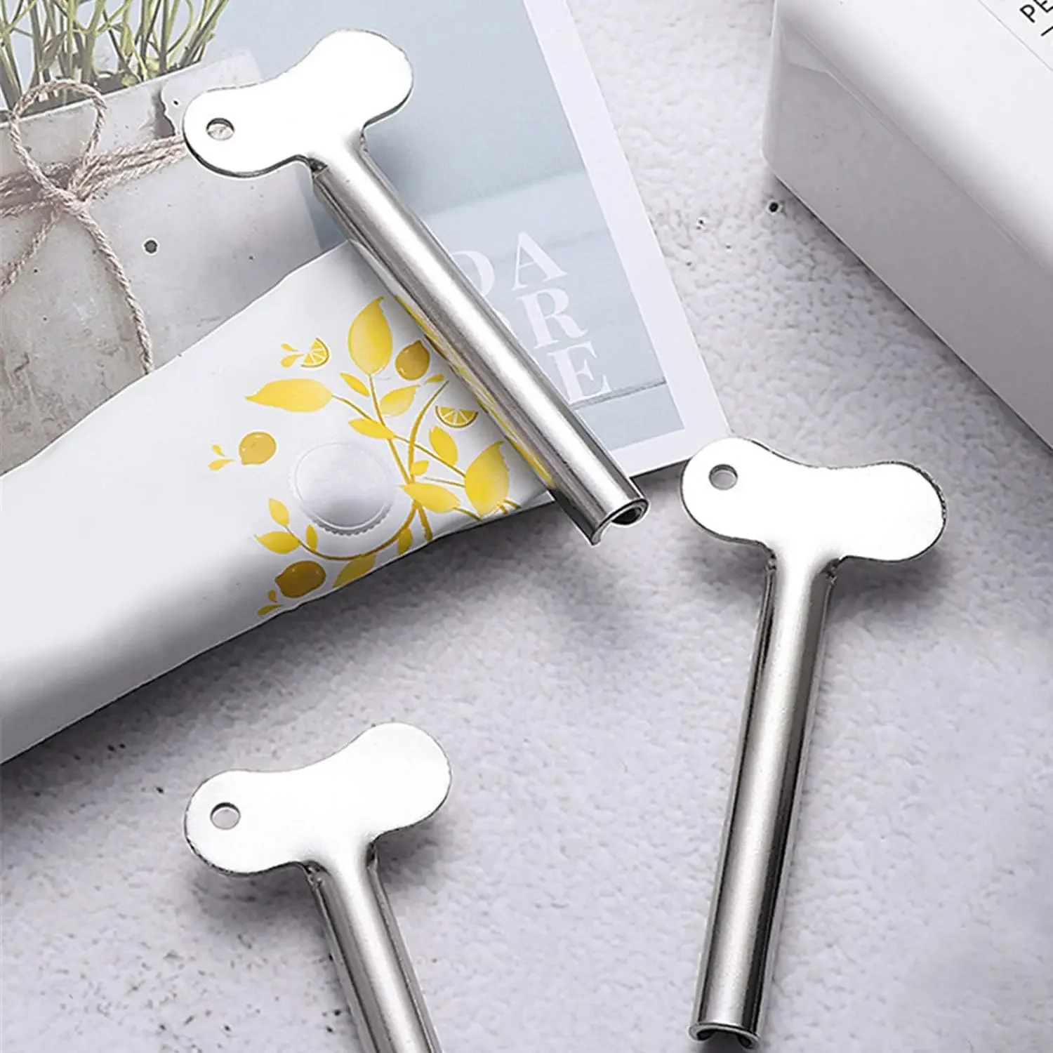 1-12PCS Metal Toothpaste Squeezer Stainless Steel Tubes Roller Manual Bathroom Cosmetic Cream Toothpaste Dispenser Squeezers