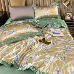 Summer Blanket Ice Silk Quilt Cool Feeling Nap Knee Air Conditioning Quilt Adult Children Washable Bedding