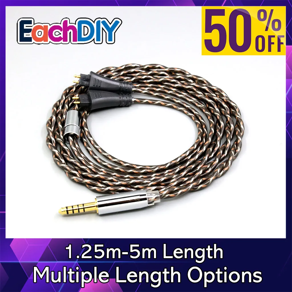 TypeX 25AWG Litz Shielding 7n OCC Earphone Cable For FOSTEX TH900 TH1000RP TH1100RP TH-909 TR-X00 TH-600 MK2 Headphone LN008890