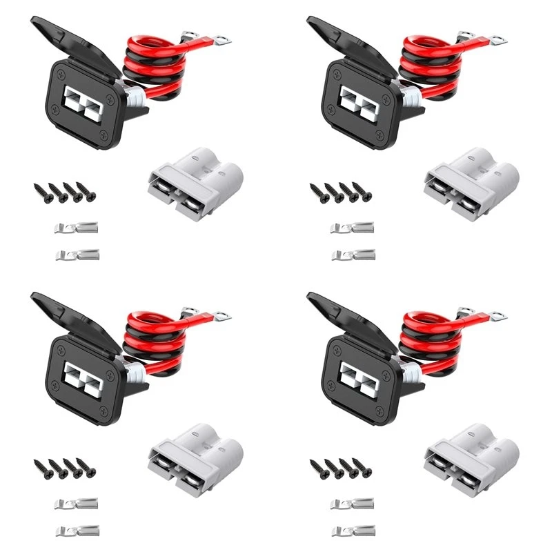 KYCOR-4X Connector,8AWG 50AMP Battery Quick Connect/Disconnect Connector, 1.64Ft Battery Cable Connector,Winch Wiring