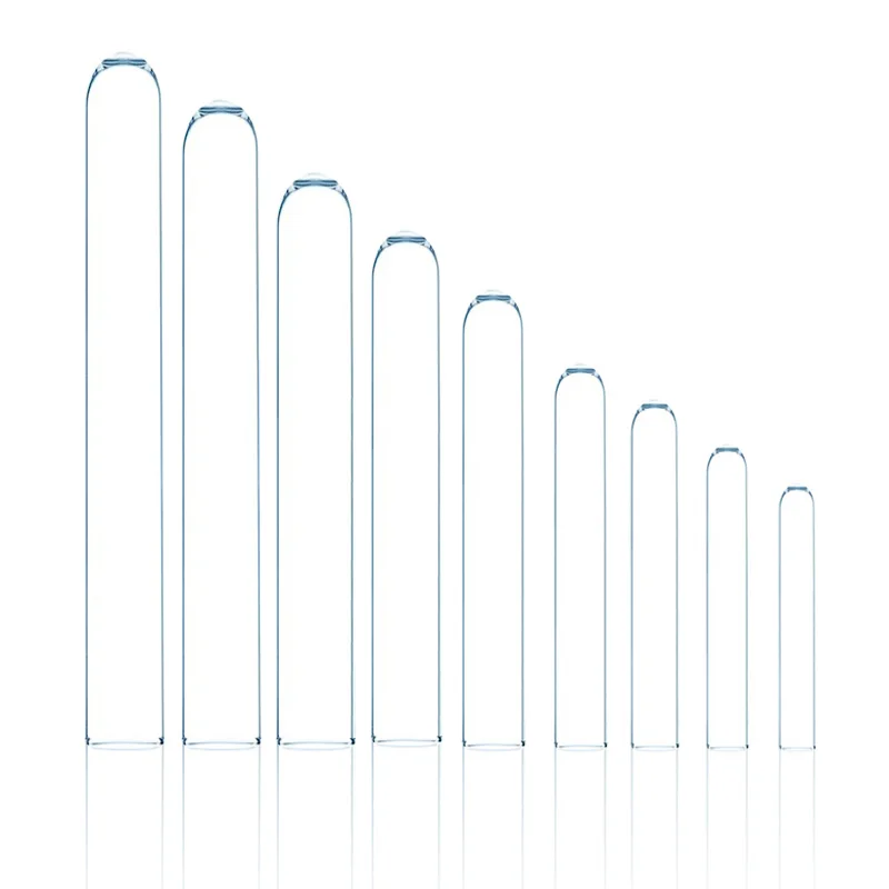 

10 Pieces of glass test tubes, flat round bottom test tubes, high borosilicate glass chemical laboratory supplies and equipment