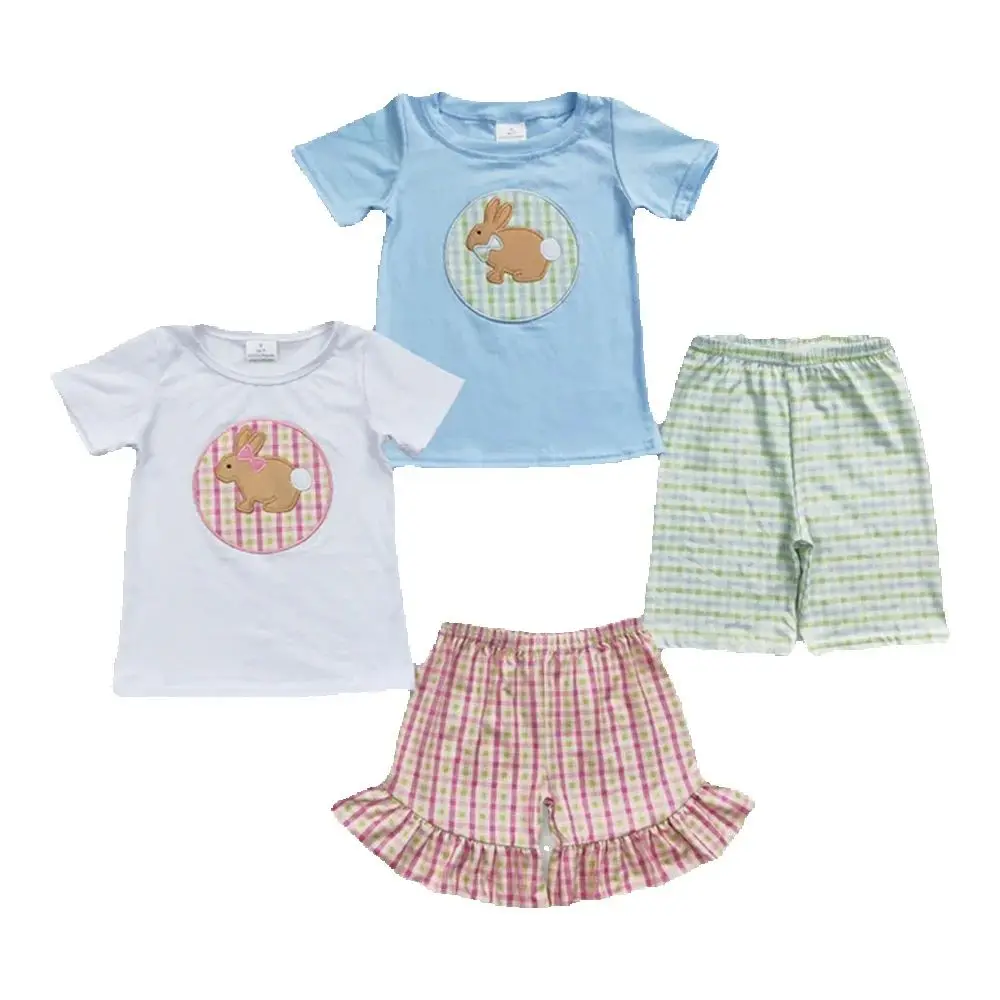 

Sibling Boys Baby Girls Easter Rabbit Shorts Sets
