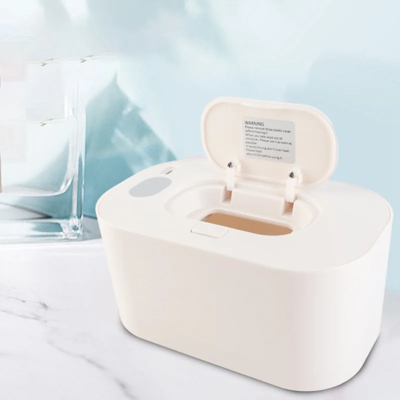 الطفل يمسح دفئا PP ذكي قابل للتعديل درجة الحرارة آمنة للاستخدام سيارة الرضع مناديل سخان