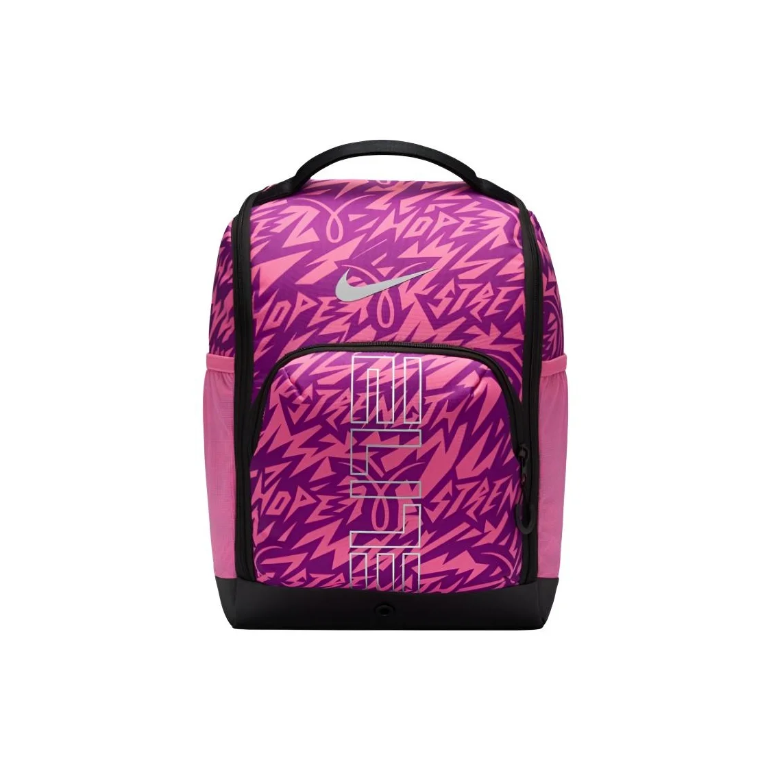 Mochila Nike de Tela Unisex en Tonos Sutiles de Morado, Rosa, Rojo Baya y Plata Metálica IF2891