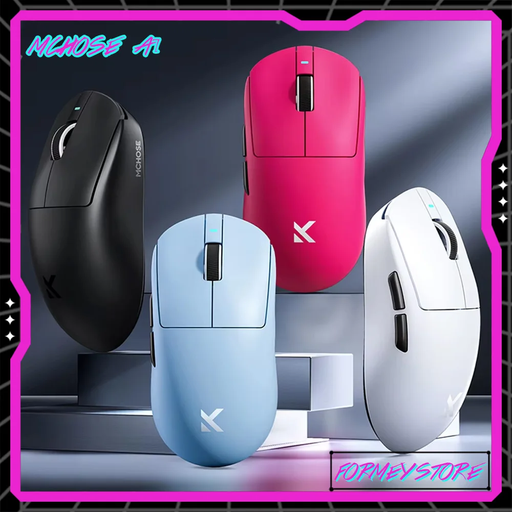 MCHOSE A7 Series 2.4G Wireless PAW3950 Gaming Mouse E-Sports Customized 8K Top Speed Receiver Wireless Mice Ergonomics Accessory