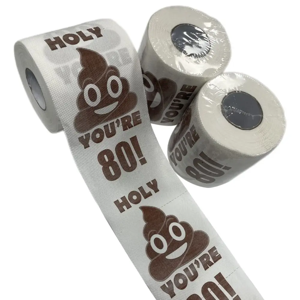 1 Roll New Decor Tissue Party Decoration Funny Paper Towel Funny Birthday Rolls Toilet Paper Roll Printed