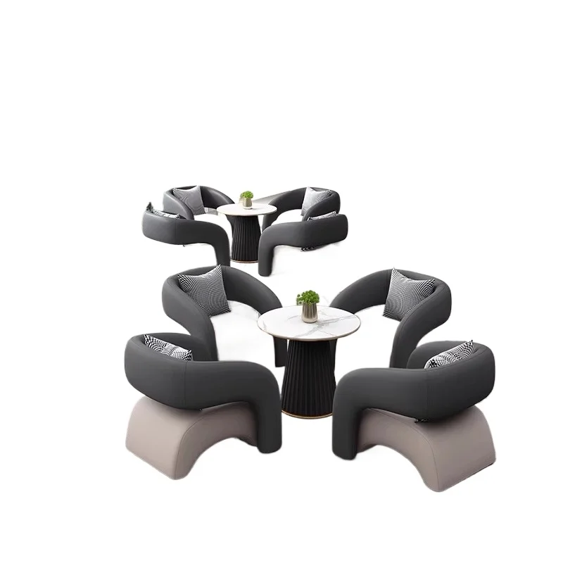 

Business meeting booth hotel office rest sofa chair sales office reception area negotiation sofa tables and chairs