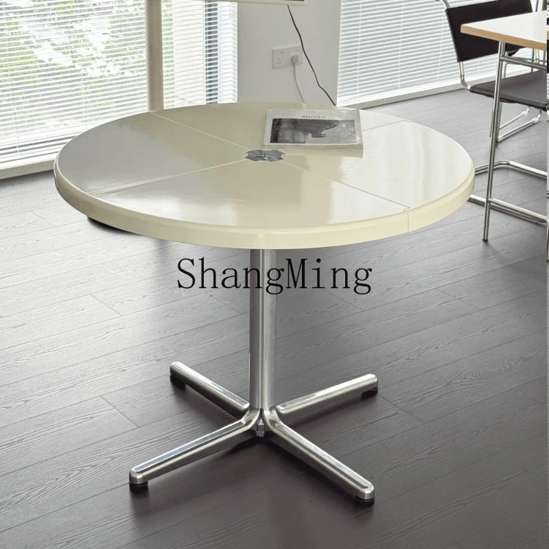 

ZYY folding multi-functional storage round dining table semi-circular special-shaped household dining table