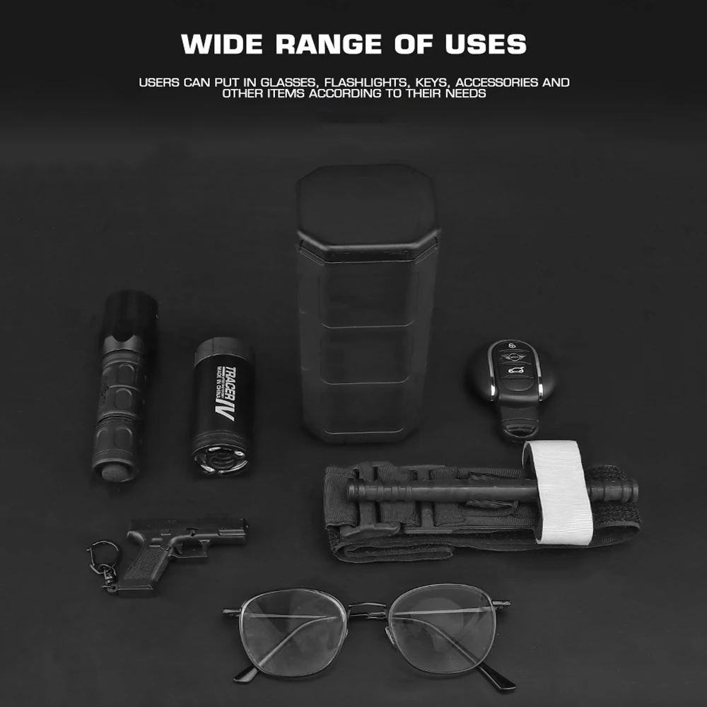 Estuche táctico MOLLE rígido multicompartimento – herramientas y accesorios - imagen 3