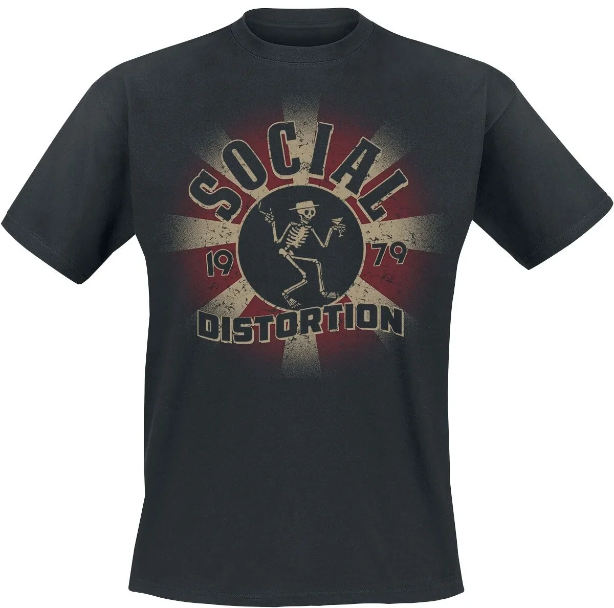 Social Distortion Vintage Skelett Grafik T-Shirt für Männer und Frauen Street Punk Tee – Detail 5