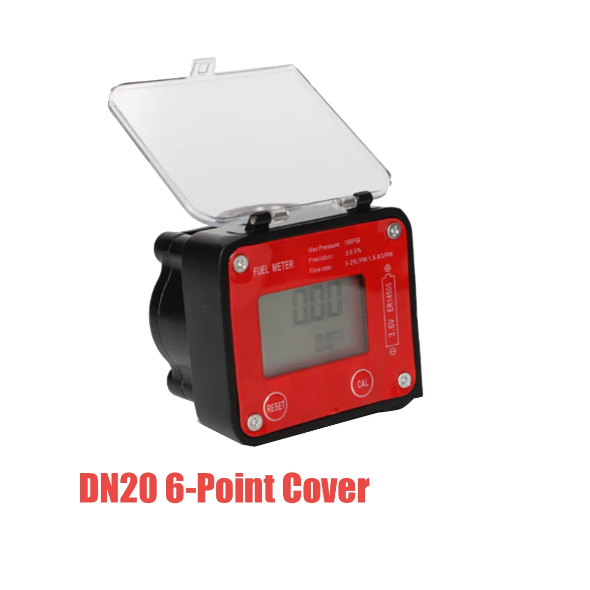 Oval Gear Flow Meter Meter Electronic Small Flow Rate with Cover Meter Sensor Counter Indicator