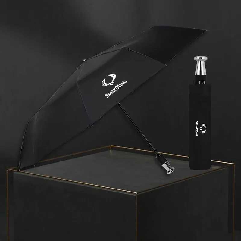 For Ssangyong Rexton Tivoli Actyon Korando Kyron Musso Car Automatic Folding Windproof Sunshade Umbrella Auto Accessories