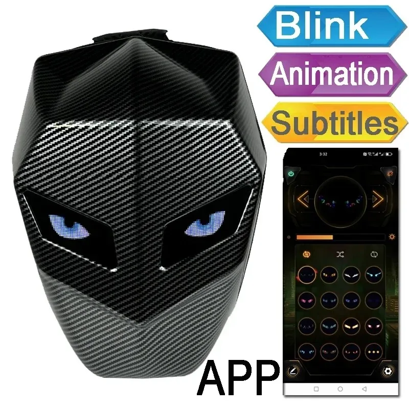 Nuevos ojos LED para hombre, carcasa dura de fibra de carbono, resistente al agua, casco de caballero, mochila para montar en motocicleta, mochila led de moto