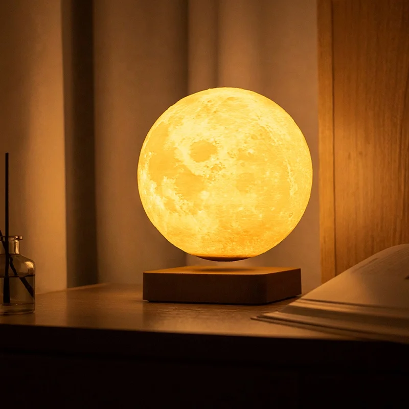 High Quality 18CM Led Office Table Touch Control Magnetic Levitating Floating Pendant Home Light for Hotel Room Decoration