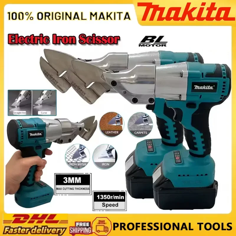 

Makita Metal Sheet Shear Brushless Electric Scissors Rechargeable Cordless Iron Sheet Scissors Cutting Tools Fit 20V Battery