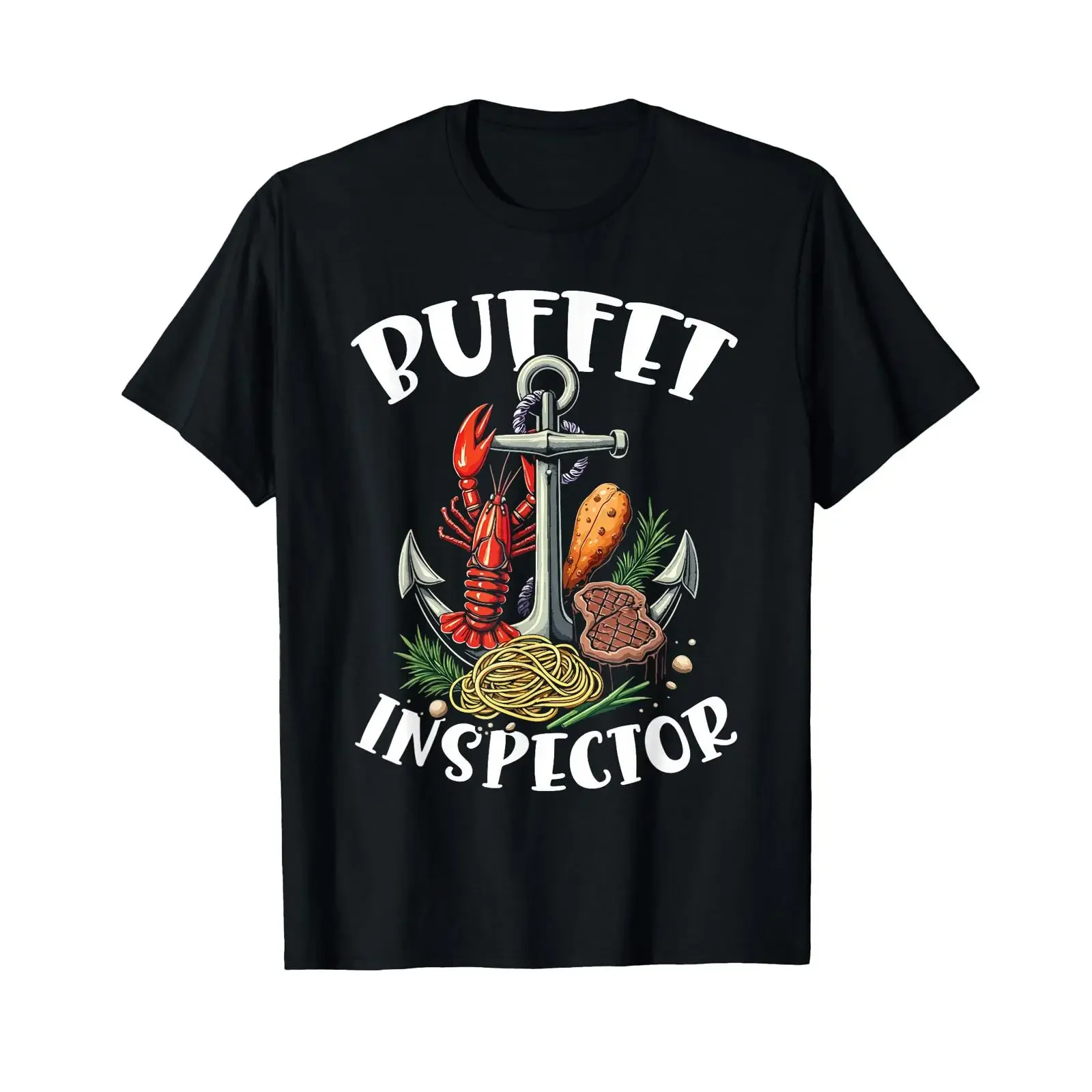Cruise Buffet Inspector Design Funny T Shirt vintage Washed Casual Stretched Unisex homme Top For Everyday Wear Slightly