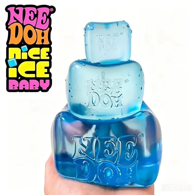Needoh Nice Berg Giant Cube Sensory Toys Transparent Maltose Filler Hand Squeeze Soft Slow Rebound Vent Stress Reliever Desk Toy