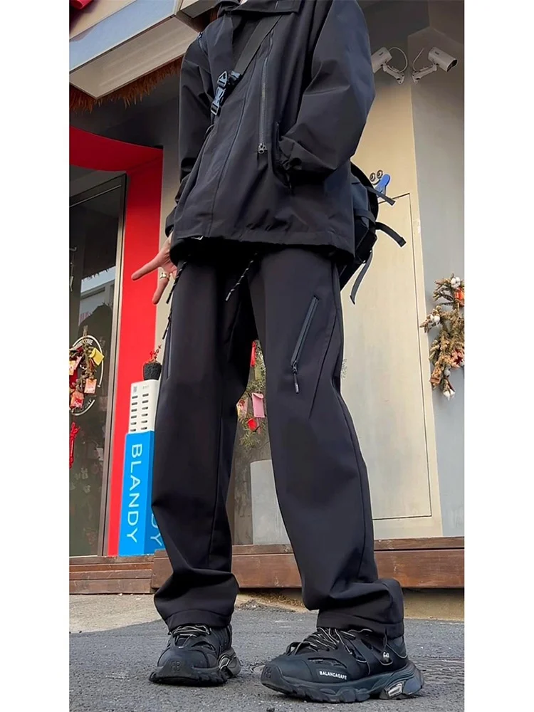 

Мужские уличные водонепроницаемые брюки карго из софтшелла, весенние, модные, в американском стиле, свободные, прямые, для парашютистов, рабочая одежда Timberworker