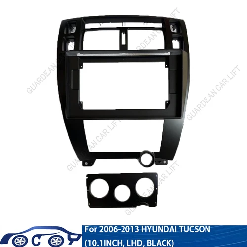 Para 2006-2013 HYUNDAI TUCSON (10,1 pulgadas negro) Radio de coche Fascias Android GPS MP5 reproductor estéreo 2 Din unidad principal Panel marco de tablero