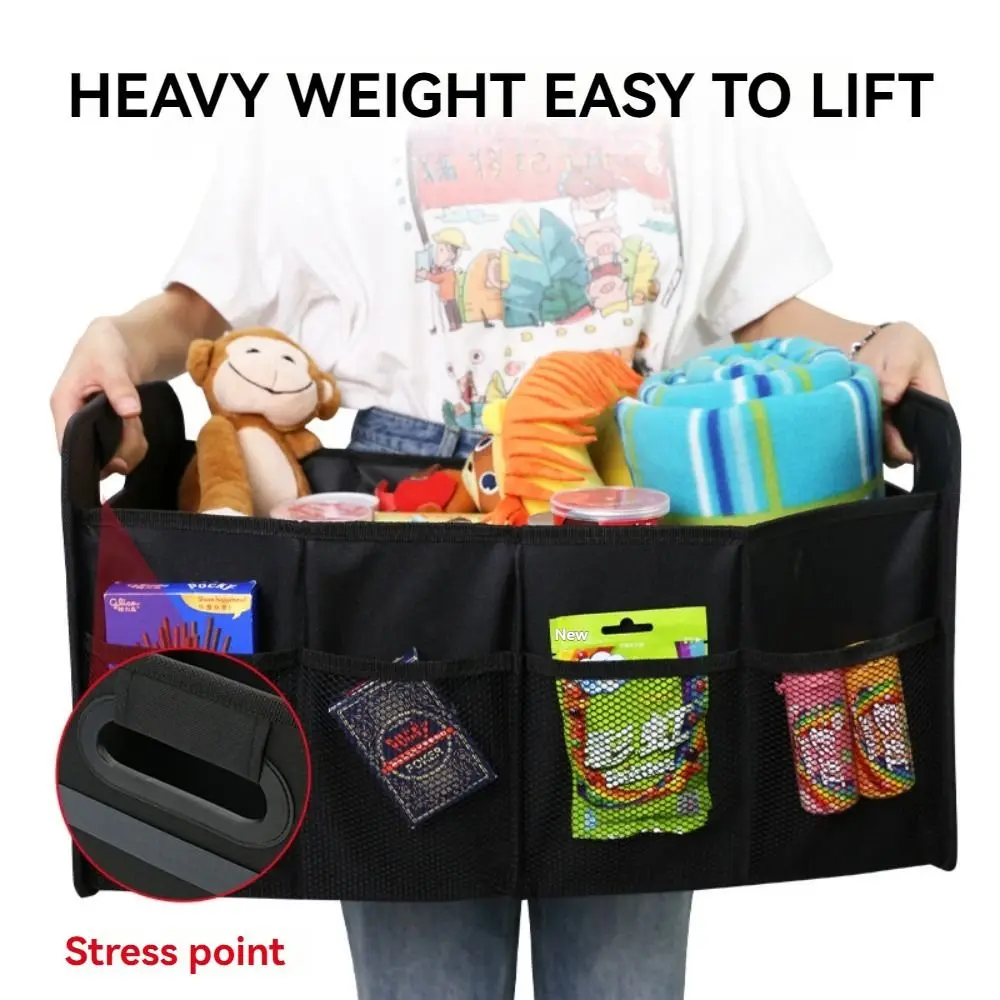Foldable Car Boot Organizer Large Capacity Waterproof Car Trunk Storage Box Oxford Collapsible Vehicle Storage Organizer