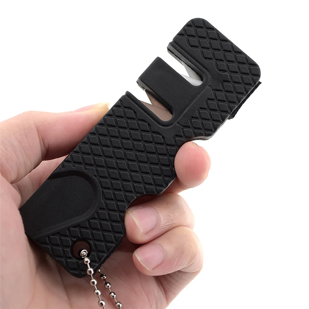 Mini Knife Sharpener Pocket Ceramic Sharpen Diamond Tool  Sharpen Gears Fish Hook Carbide Knife Whetstone Outdoor Multi Tools