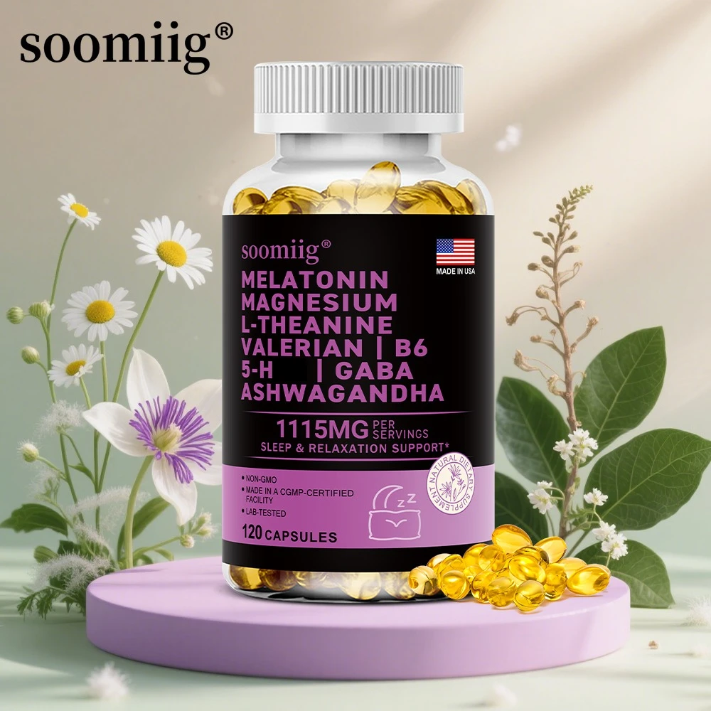 Valerian Root Capsule - 12in1メラトニン5mg睡眠カプセル、ビーガン、非遺伝子組み換え、睡眠、ストレス、気分のサポートに - 大人向けの天然睡眠補助剤