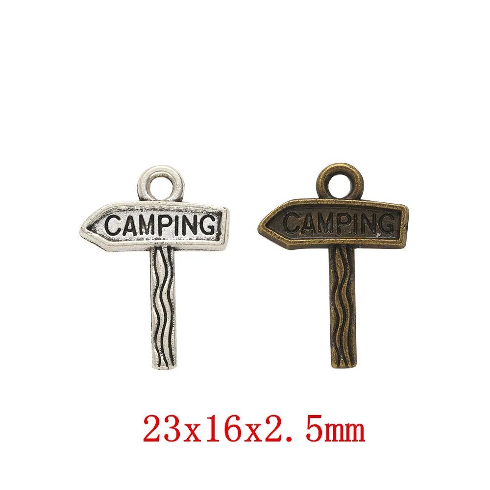 

100pcs Signpost Craft Supplies Charms Pendants for DIY Crafting Jewelry Findings Making Accessory 2334