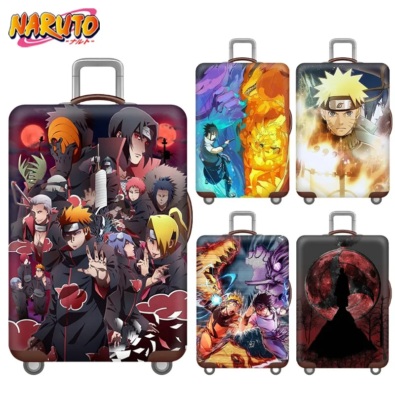 

Naruto Travel Luggage Covers Anime Uchiha Sasuke Thick Elastic Luggage Protective Cover for 18-32 Inch Akatsuki Dust Covers