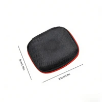 Sac de rangement pour écouteurs, boîte carrée pour casque, étui de rangement pour écouteurs d'intérieur et d'extérieur, accessoires avec fermeture éclair 5