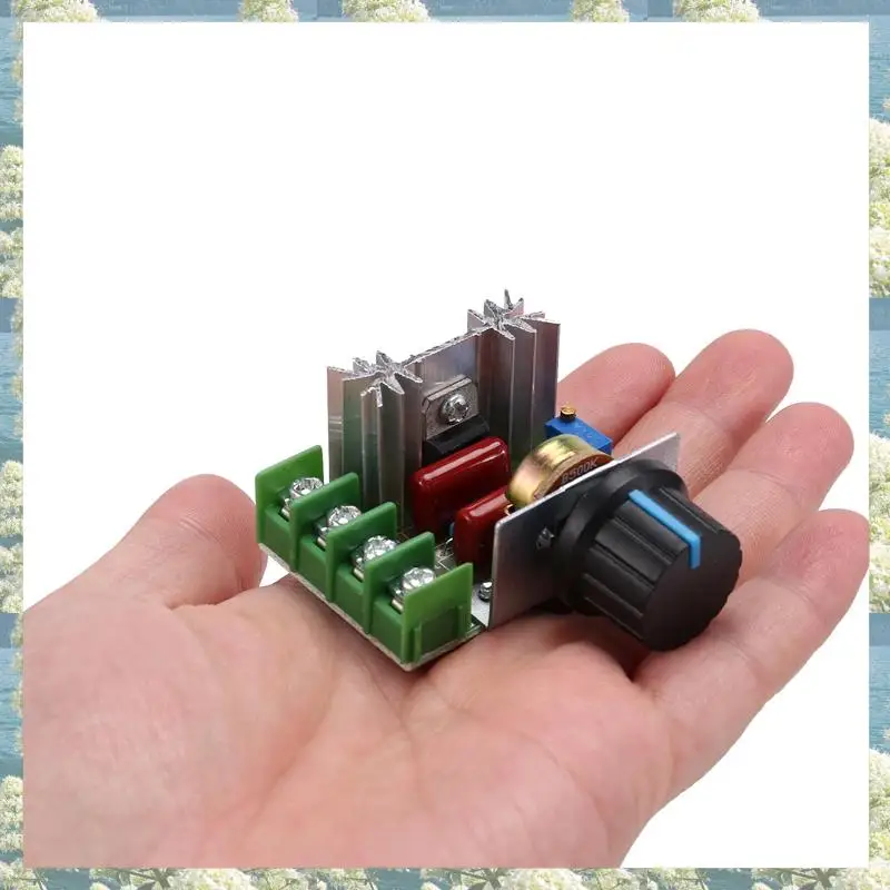 2 pces controlador de velocidade para motor ac ac ac 220v 2000w tiristor controle de velocidade do motor controlador de potência ajustável