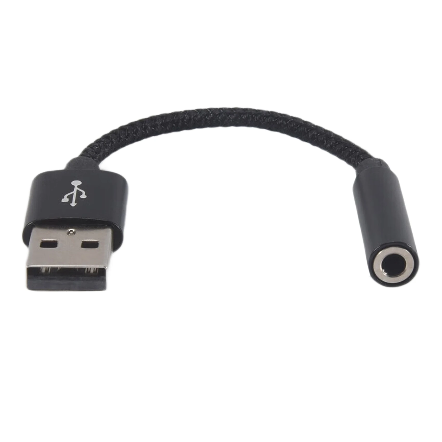 B76B USB to 3.5mm Audio Adapter External Stereo Sound Card Headphone Microphone Jack for PC Laptop for PS4