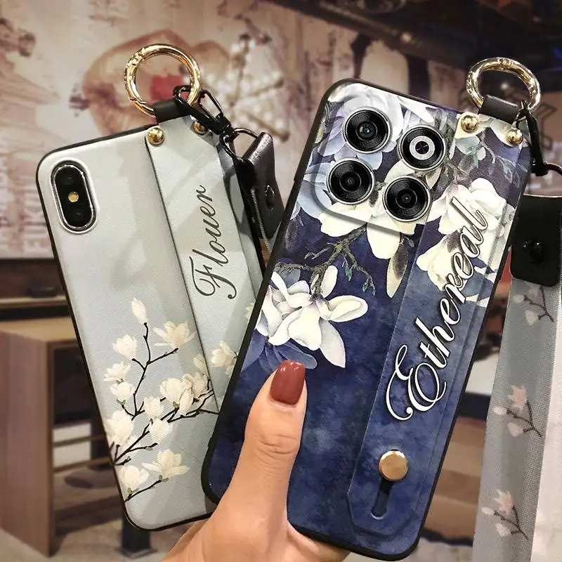 

Мягкий чехол, держатель для телефона, чехол для телефона ZTE Blade V70, ремешок, противоударный противоударный браслет, ремешок на запястье, кольцо-подставка