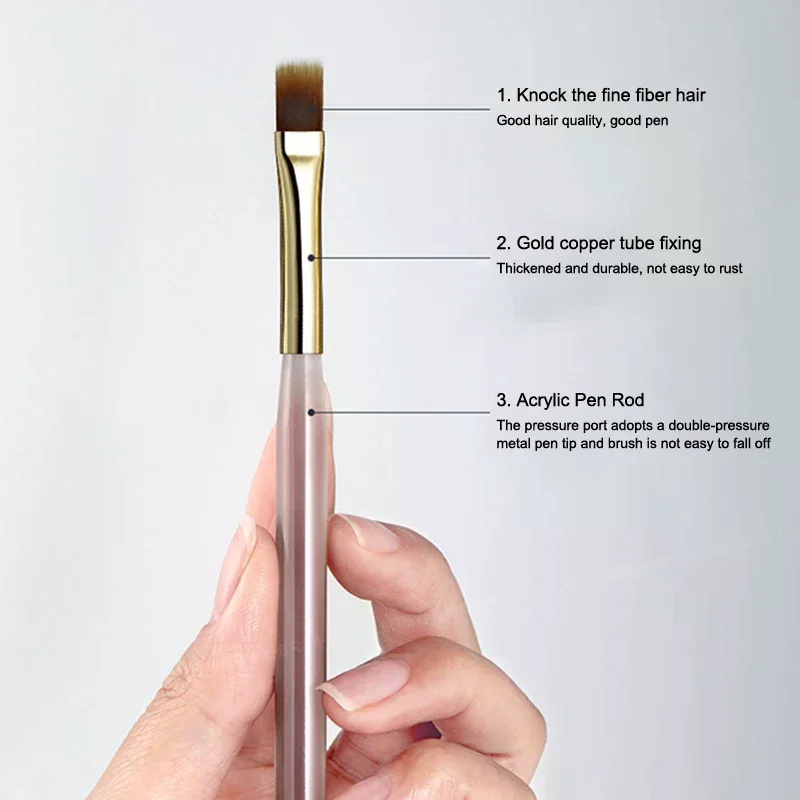 

Nail Art Brush Multifunctional Stripe Liner Brushes Modeling Water Ripple DIY Design Hard Bristle Brush Nail Art Tools