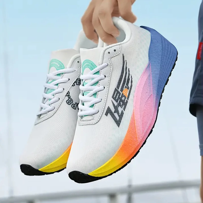 

Hot Selling High Quality Mens Womens Sports Shoes Fashiona Lightweight Racing Running Shoes Cushioned Anti Slip Walking Shoes