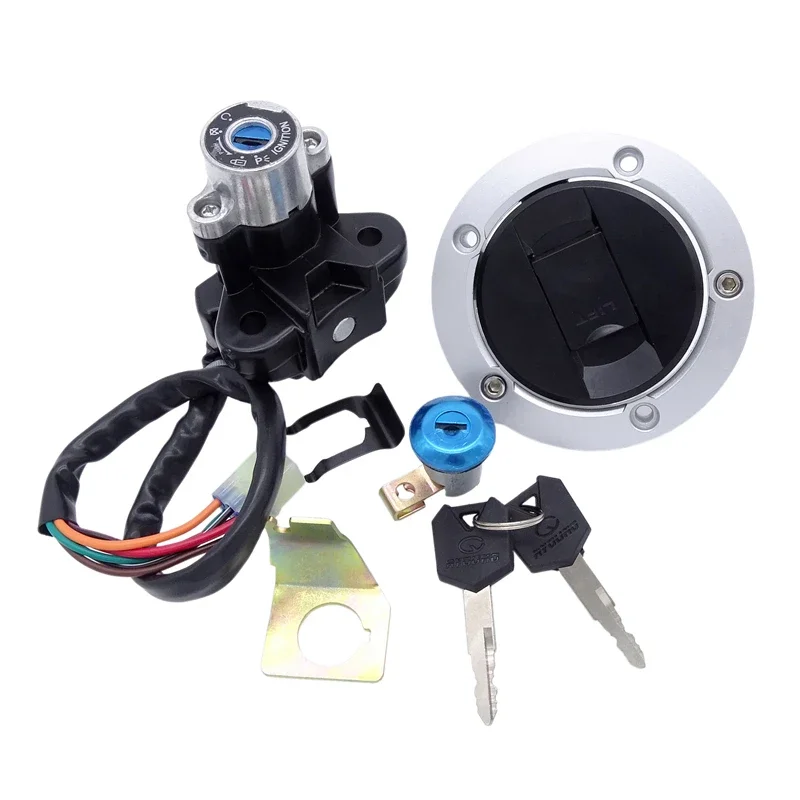 

Motorcycle Oil Fuel Tank Gas Cap Key Kit Ignition Switch Lock with 2 Key for Suzuki GSF 650 1250 Bandit GSXR 650/750/1000 SV1000